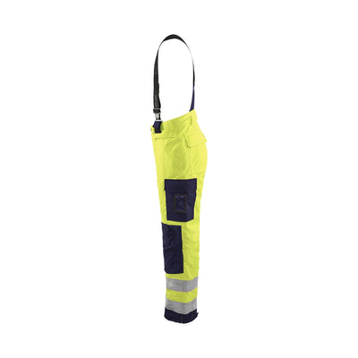 Blaklader 18851977 Hi-Vis Winter Trousers Yellow/Navy Blue Left #colour_yellow-navy-blue