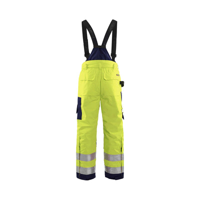 Blaklader 18851977 Hi-Vis Winter Trousers Yellow/Navy Blue Rear #colour_yellow-navy-blue