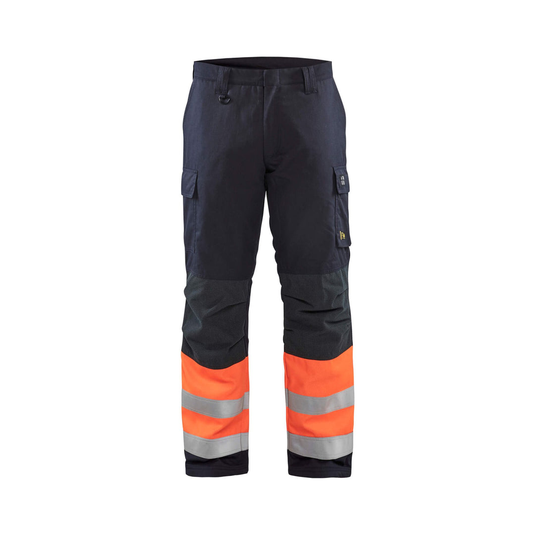 Blaklader 18691513 Hi-Vis Winter Trousers Multinorm Navy Blue/Orange Main #colour_navy-blue-orange