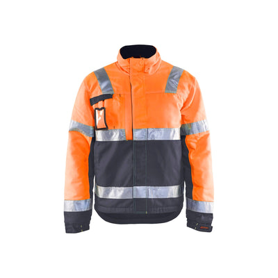 Blaklader 48621811 Hi-Vis Winter Work Jacket Hi-Vis Orange/Mid Grey Main #colour_hi-vis-orange-mid-grey