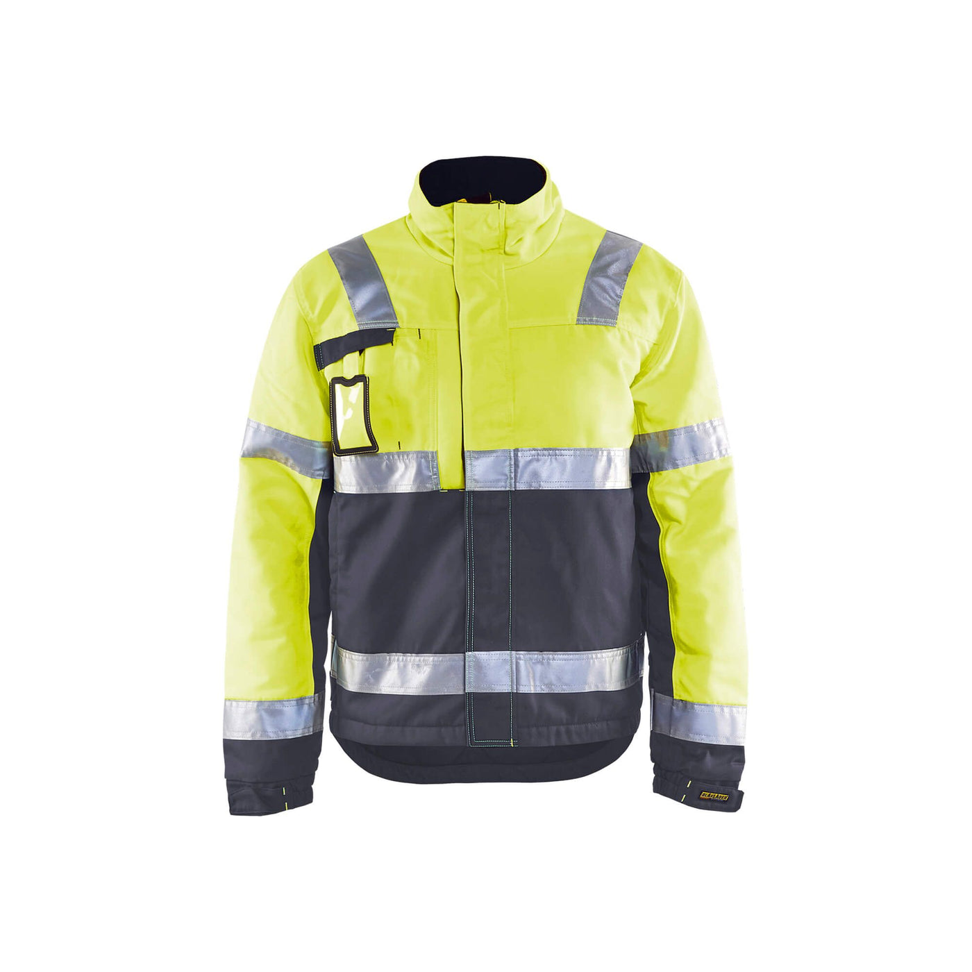 Blaklader 48621811 Hi-Vis Winter Work Jacket Hi-Vis Yellow/Mid Grey Main #colour_hi-vis-yellow-mid-grey