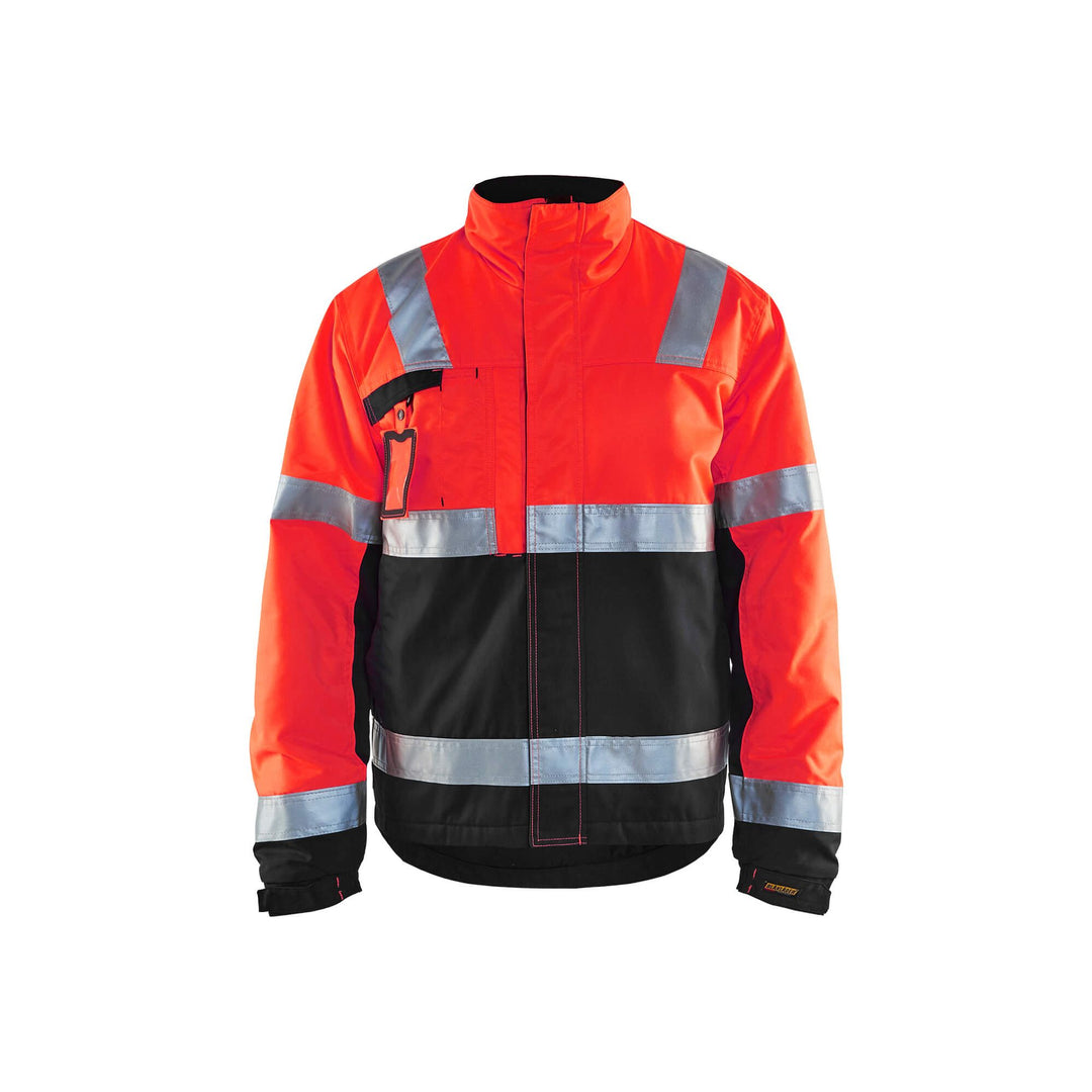 Blaklader 48621811 Hi-Vis Winter Work Jacket Red/Black Main #colour_red-black