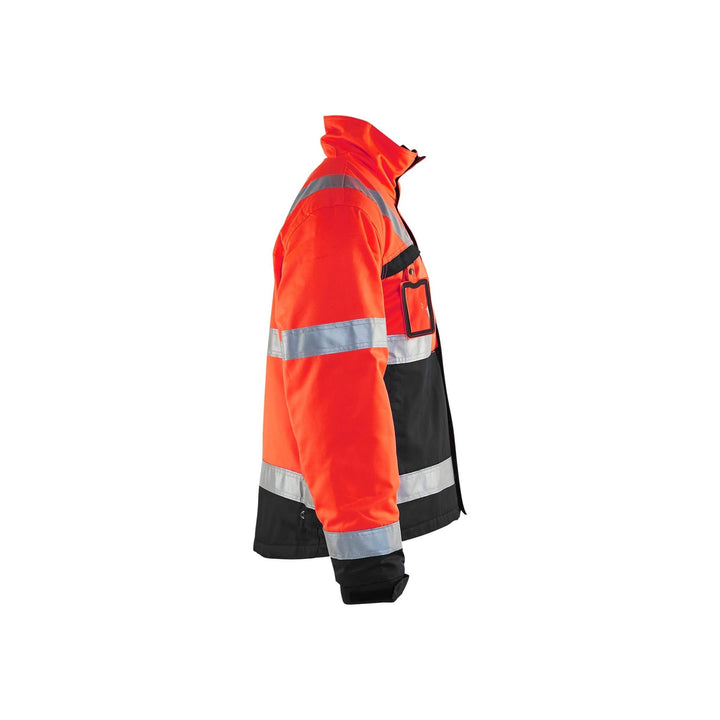 Blaklader 48621811 Hi-Vis Winter Work Jacket Red/Black Right #colour_red-black