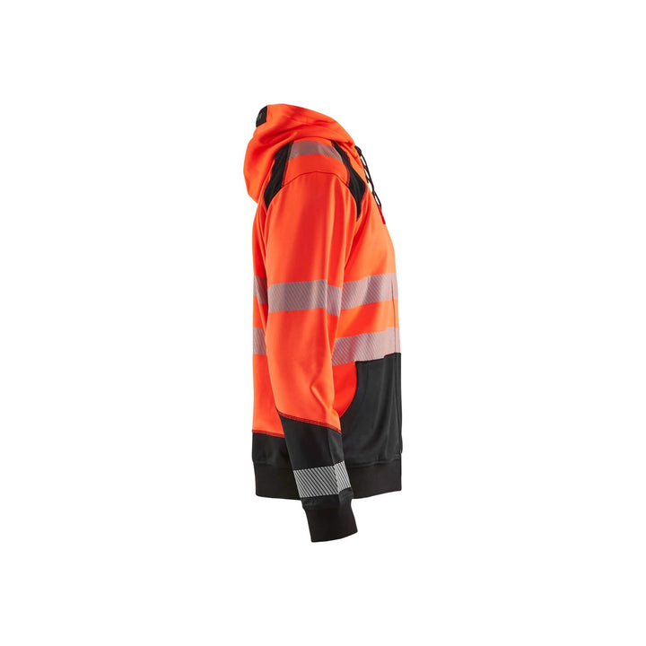 Blaklader 35462528 Hi-Vis Work Hoodie Red/Black Right #colour_red-black