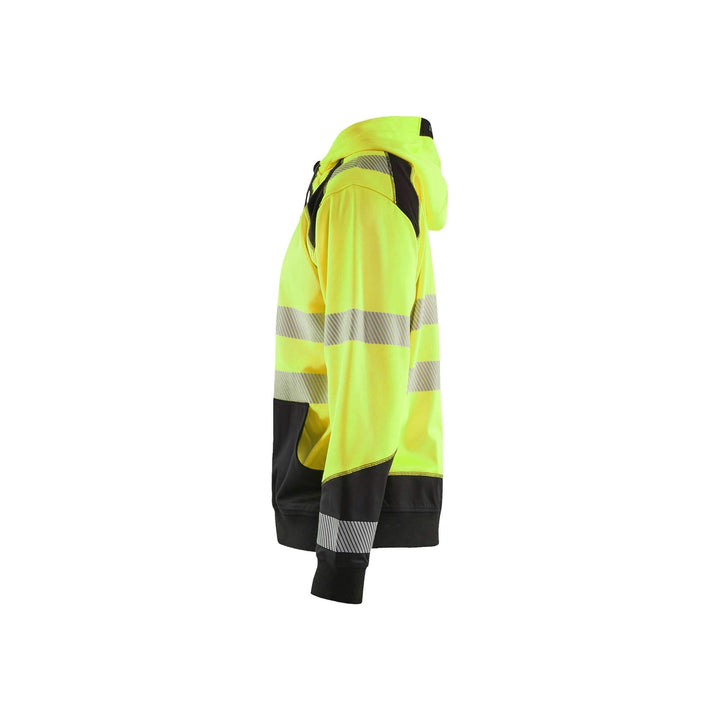 Blaklader 35462528 Hi-Vis Work Hoodie Yellow/Black Left #colour_yellow-black