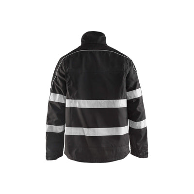 Blaklader 40511811 Hi-Vis Work Jacket Black Rear #colour_black