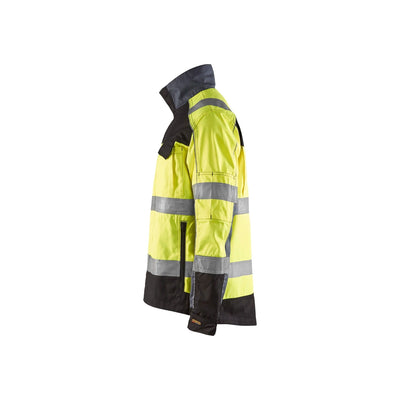 Blaklader 40511811 Hi-Vis Work Jacket Yellow/Black Left #colour_yellow-black