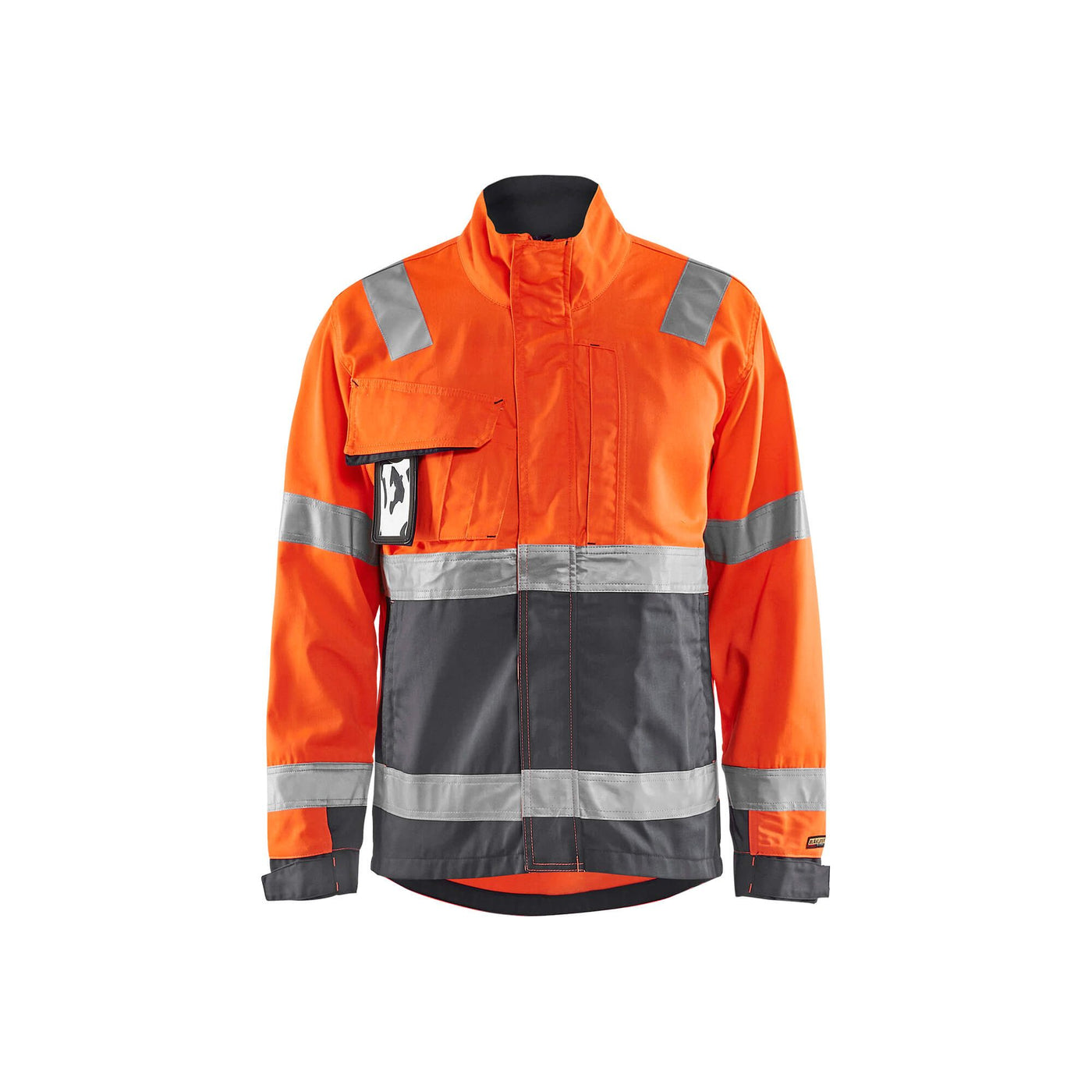 Blaklader 40641811 Hi-Vis Work Jacket Hi-Vis Orange/Mid Grey Main #colour_hi-vis-orange-mid-grey