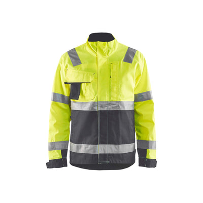 Blaklader 40641811 Hi-Vis Work Jacket Hi-Vis Yellow/Mid Grey Main #colour_hi-vis-yellow-mid-grey