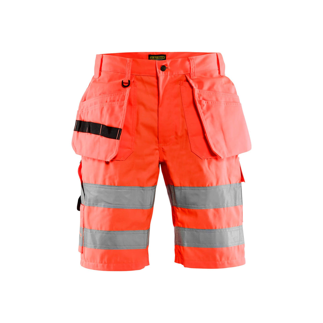 Blaklader 15351811 Hi-Vis Work Shorts Hi-Vis Red Main #colour_hi-vis-red