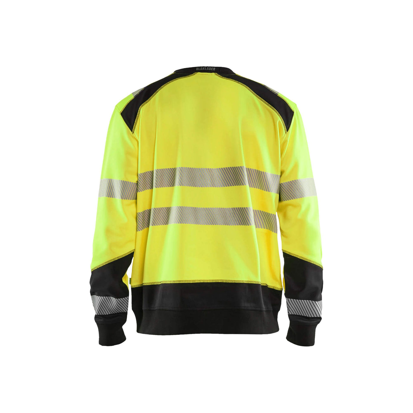 Blaklader 35412528 Hi-Vis Work Sweatshirt Yellow/Black Rear #colour_yellow-black