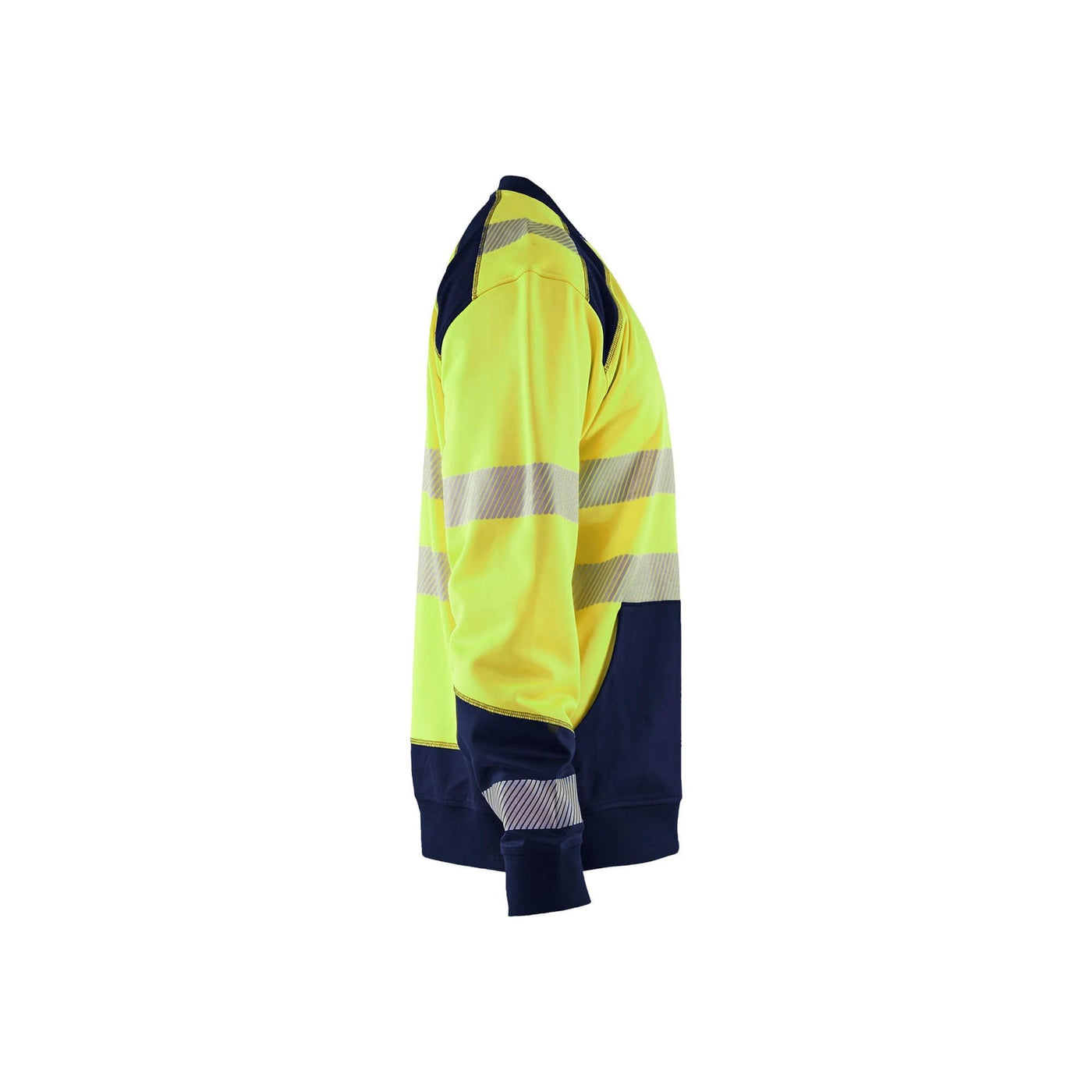 Blaklader 35412528 Hi-Vis Work Sweatshirt Yellow/Navy Blue Right #colour_yellow-navy-blue