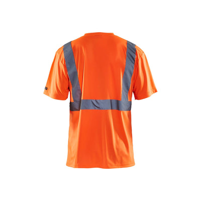 Blaklader 33131009 Hi-Vis Work T-Shirt Orange Rear #colour_orange