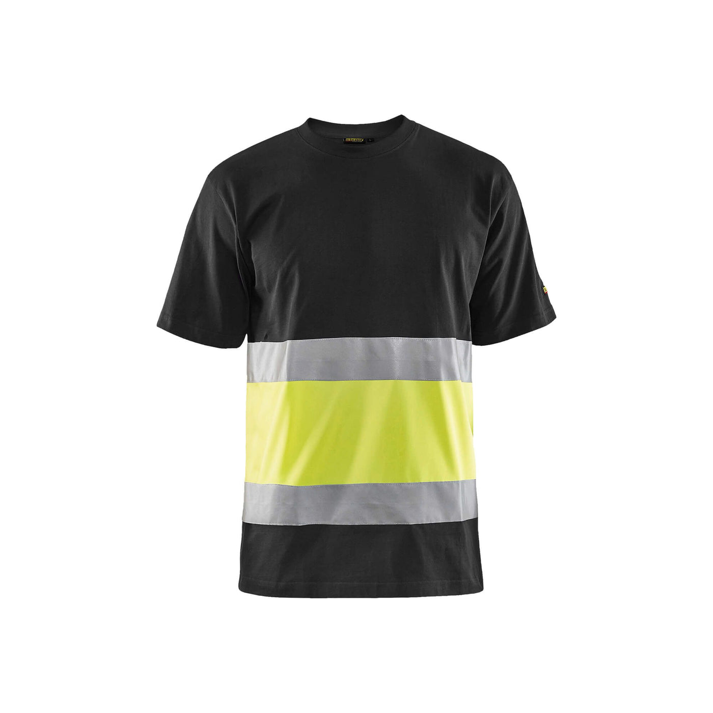 Blaklader 33871030 Hi-Vis Work T-Shirt Black/Hi-Vis Yellow Main #colour_black-yellow