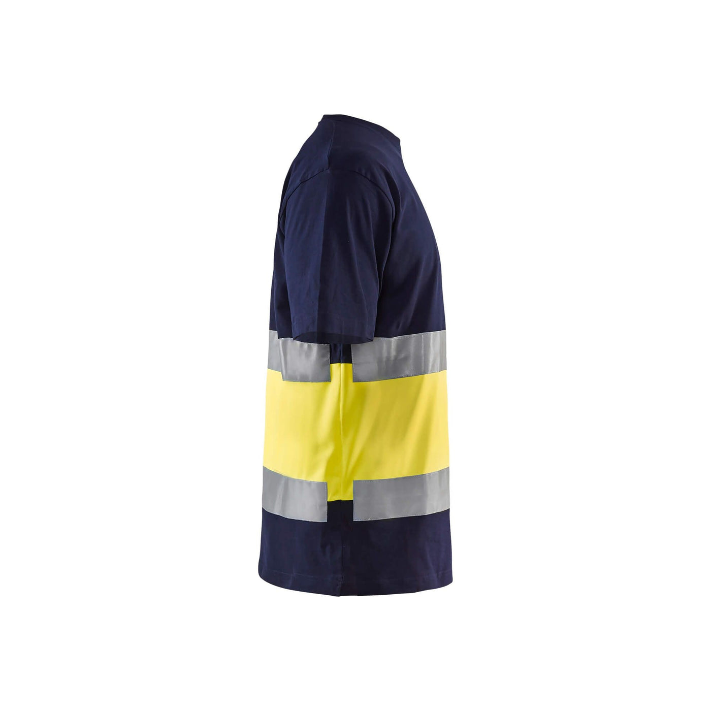 Blaklader 33871030 Hi-Vis Work T-Shirt Navy Blue/Hi-Vis Yellow Right #colour_navy-blue-yellow