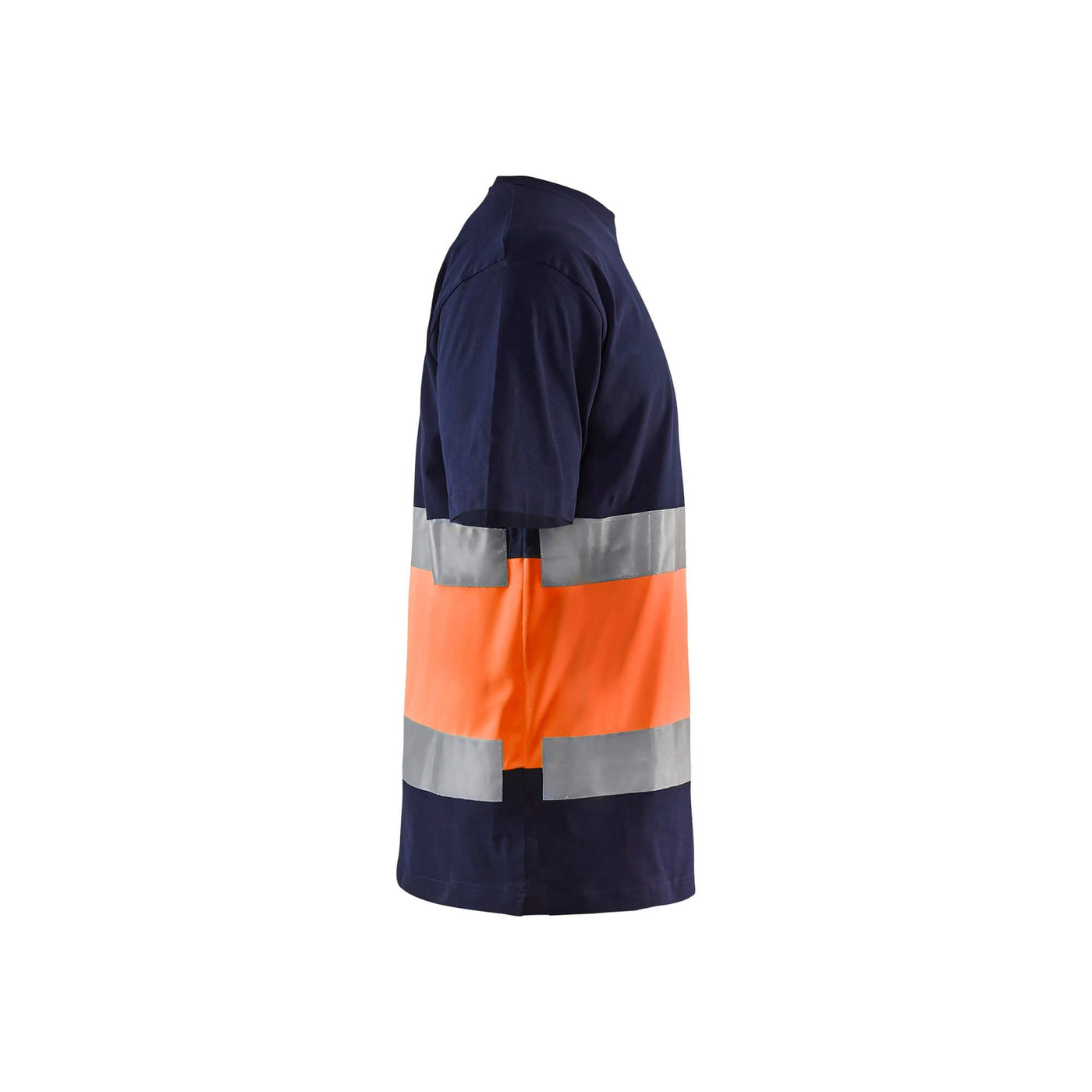 Blaklader 33871030 Hi-Vis Work T-Shirt Navy Blue/Orange Right #colour_navy-blue-orange