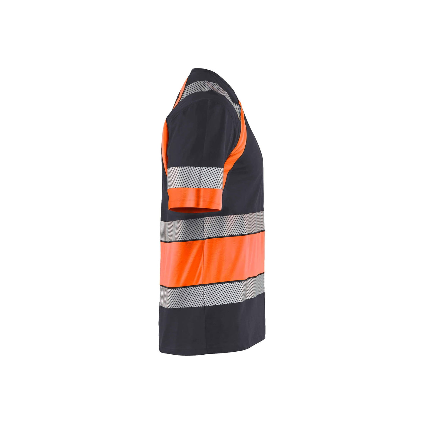 Blaklader 34211030 Hi-Vis Work T-Shirt Mid Grey/ Hi-Vis Orange Right #colour_mid-grey--hi-vis-orange