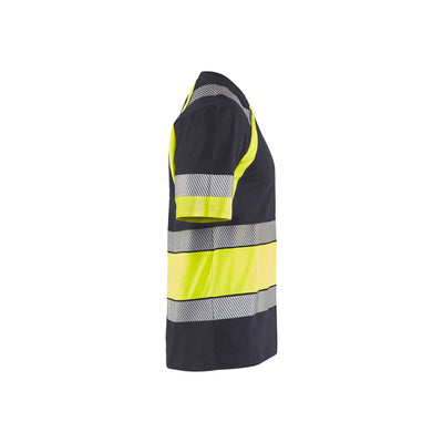 Blaklader 34211030 Hi-Vis Work T-Shirt Mid Grey/Hi-Vis Yellow Right #colour_mid-grey-hi-vis-yellow