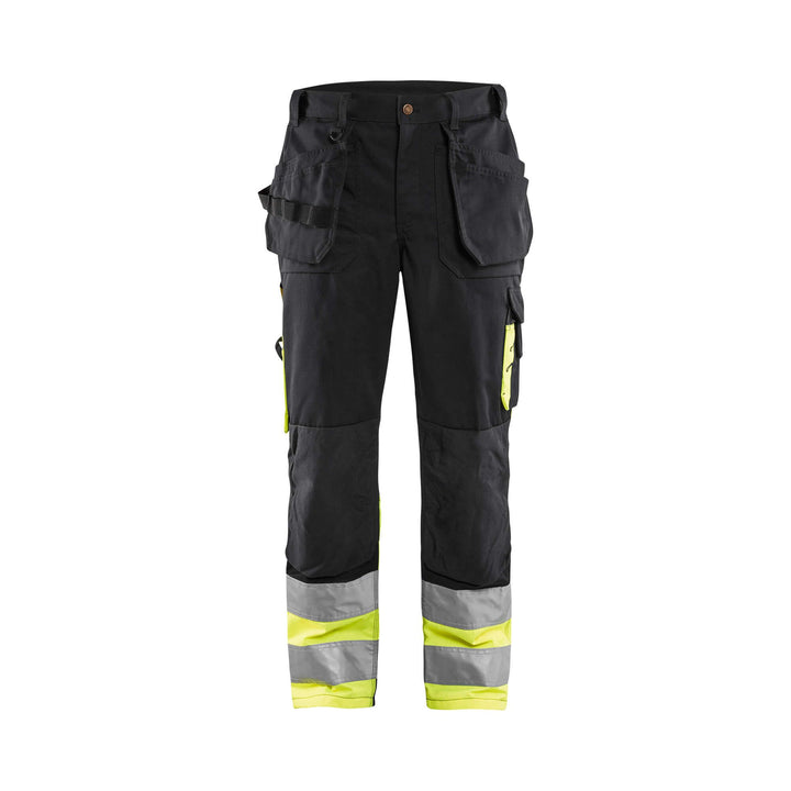 Blaklader 15291370 Hi-Vis Work Trousers Black/Hi-Vis Yellow Main #colour_black-yellow