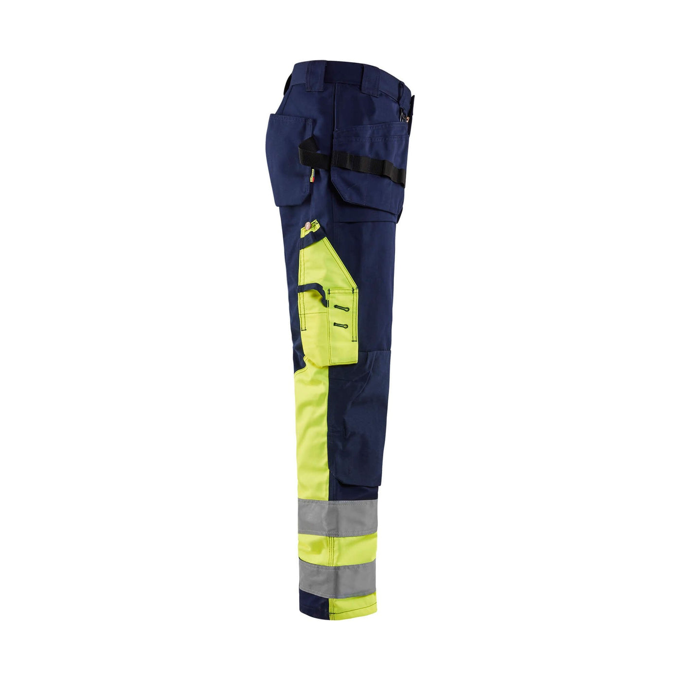 Blaklader 15291860 Hi-Vis Work Trousers Navy Blue/Hi-Vis Yellow Right #colour_navy-blue-yellow