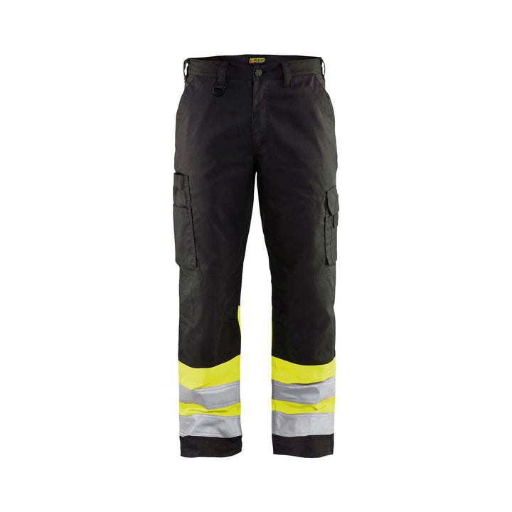 Blaklader 15641811 Hi-Vis Work Trousers Black/Hi-Vis Yellow Main #colour_black-yellow