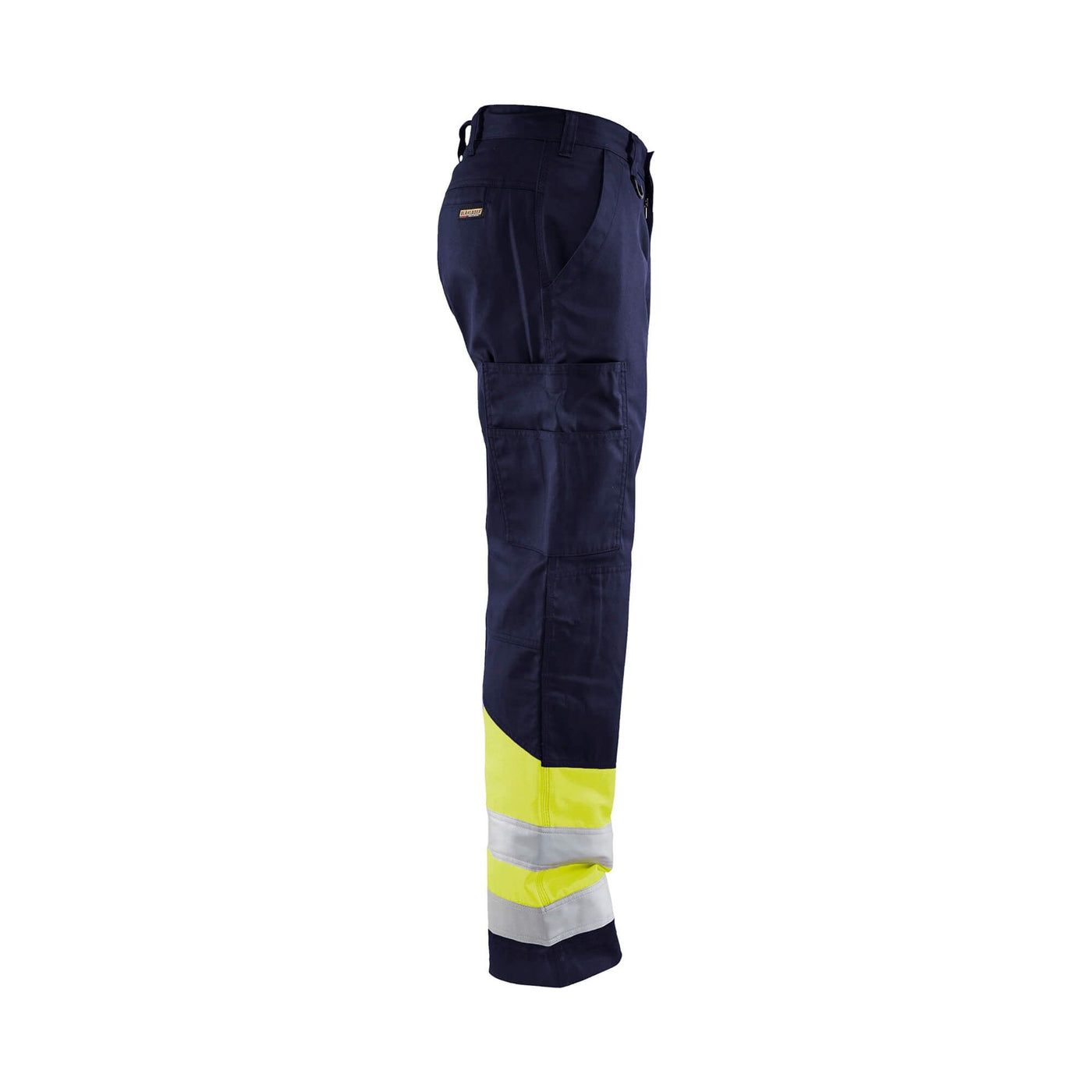 Blaklader 15641811 Hi-Vis Work Trousers Navy Blue/Hi-Vis Yellow Right #colour_navy-blue-hi-vis-yellow
