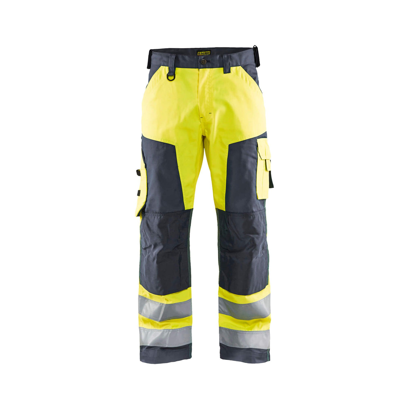 Blaklader 15661811 Hi-Vis Work Trousers Hi-Vis Yellow/Mid Grey Main #colour_hi-vis-yellow-mid-grey