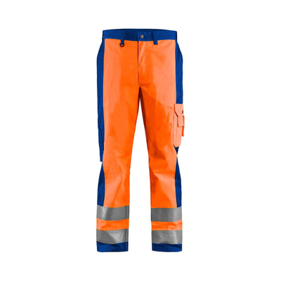 Blaklader 15831860 Hi-Vis Work Trousers Orange/Cornflower Blue Main #colour_orange-cornflower-blue