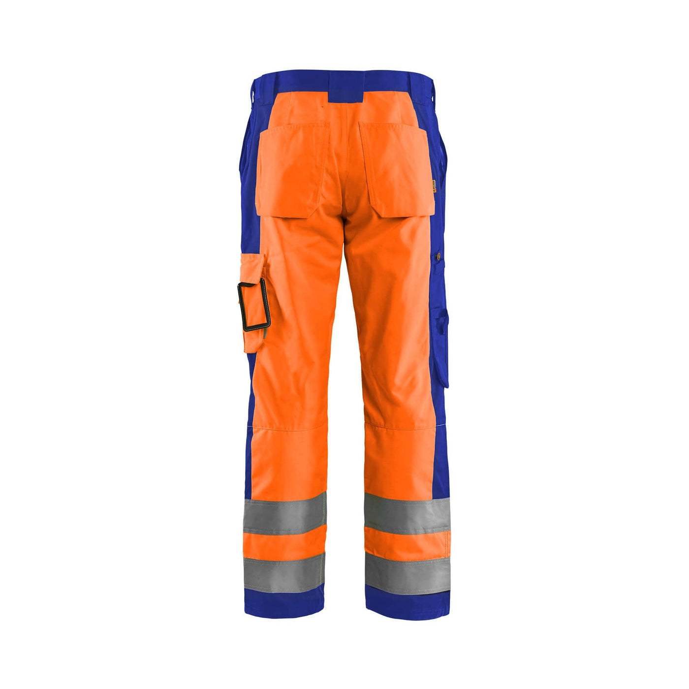 Blaklader 15831860 Hi-Vis Work Trousers Orange/Cornflower Blue Rear #colour_orange-cornflower-blue