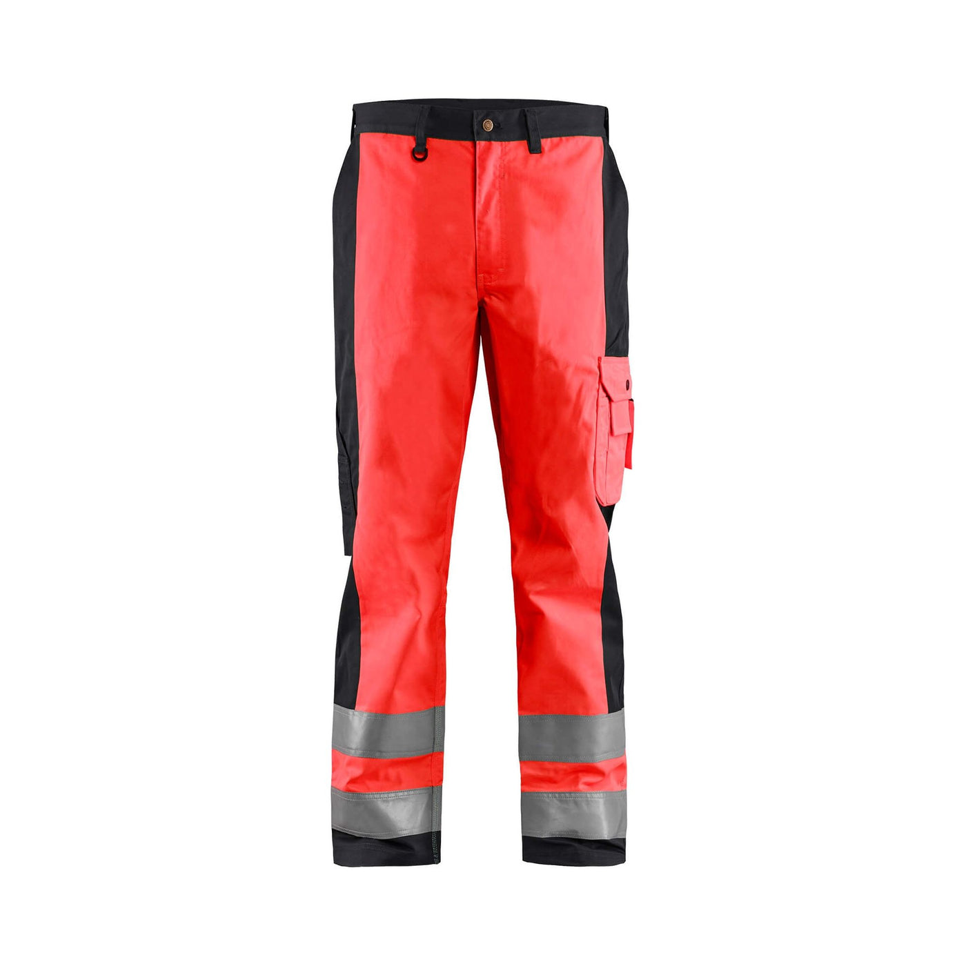 Blaklader 15831860 Hi-Vis Work Trousers Red/Black Main #colour_red-black