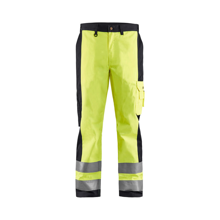 Blaklader 15831860 Hi-Vis Work Trousers Yellow/Black Main #colour_yellow-black