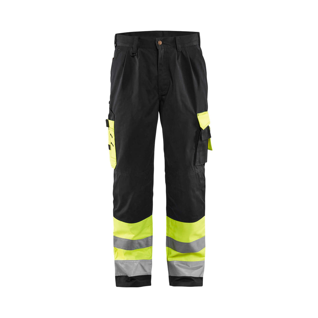 Blaklader 15841860 Hi-Vis Work Trousers Yellow/Black Main #colour_yellow-black