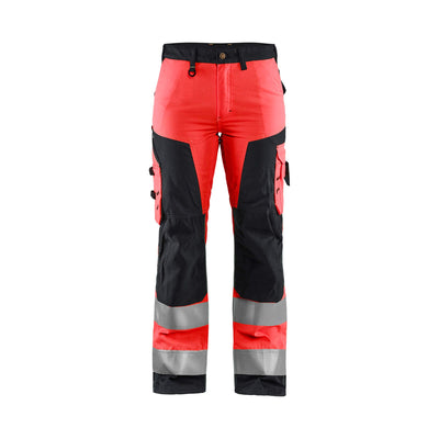 Blaklader 71551811 Hi-Vis Work Trousers Red/Black Main #colour_red-black