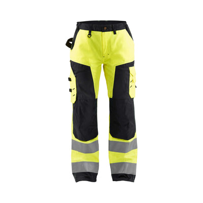 Blaklader 71551811 Hi-Vis Work Trousers Yellow/Black Main #colour_yellow-black