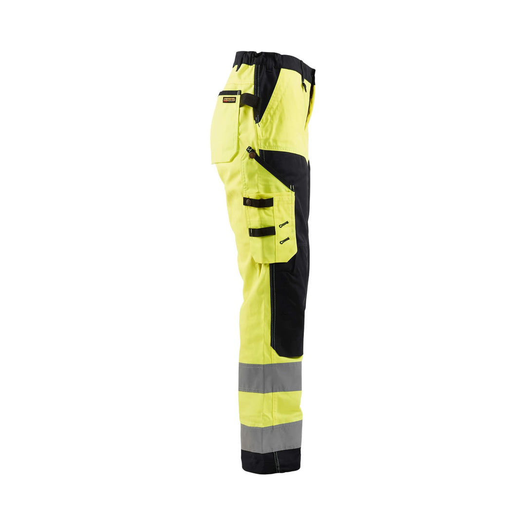 Blaklader 71551811 Hi-Vis Work Trousers Yellow/Black Right #colour_yellow-black