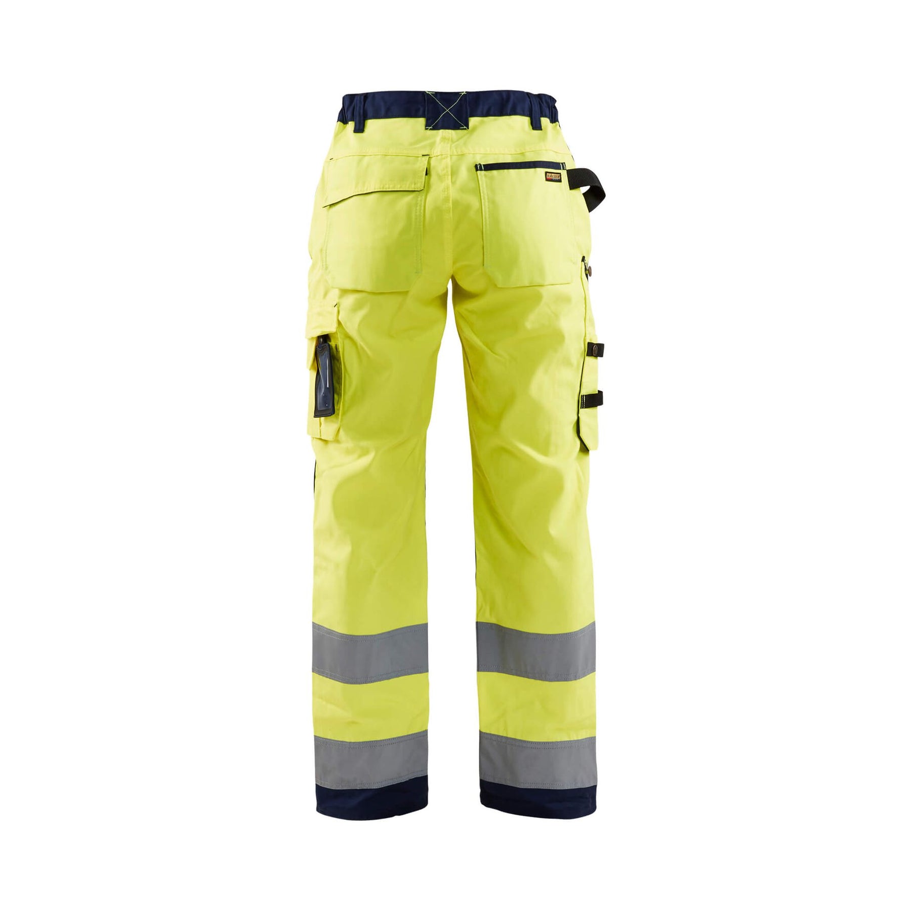 Blaklader 71551811 Hi-Vis Work Trousers Yellow/Navy Blue Rear