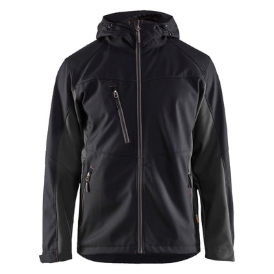 Blaklader 47532516 Hooded Softshell Jacket Black/Dark Grey Main #colour_black-dark-grey