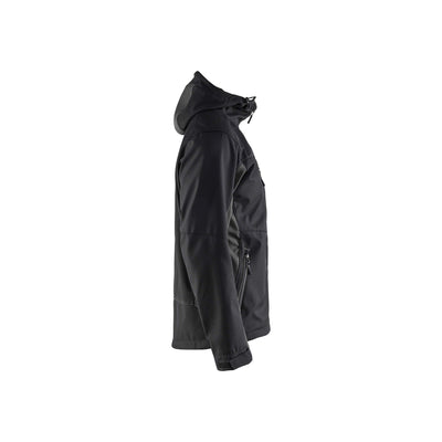 Blaklader 47532516 Hooded Softshell Jacket Black/Dark Grey Right #colour_black-dark-grey