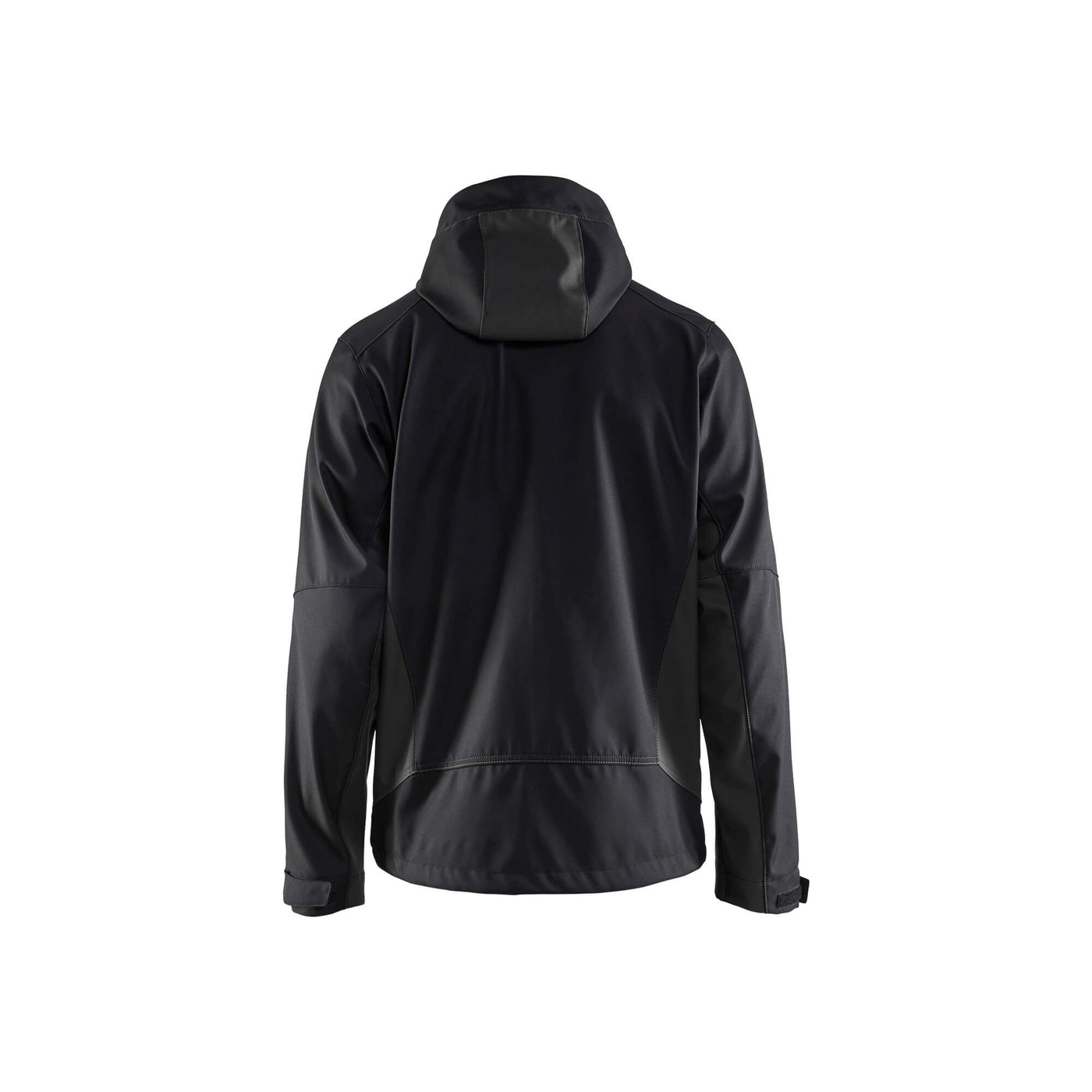 Blaklader 47532516 Hooded Softshell Jacket Black/Dark Grey Rear #colour_black-dark-grey