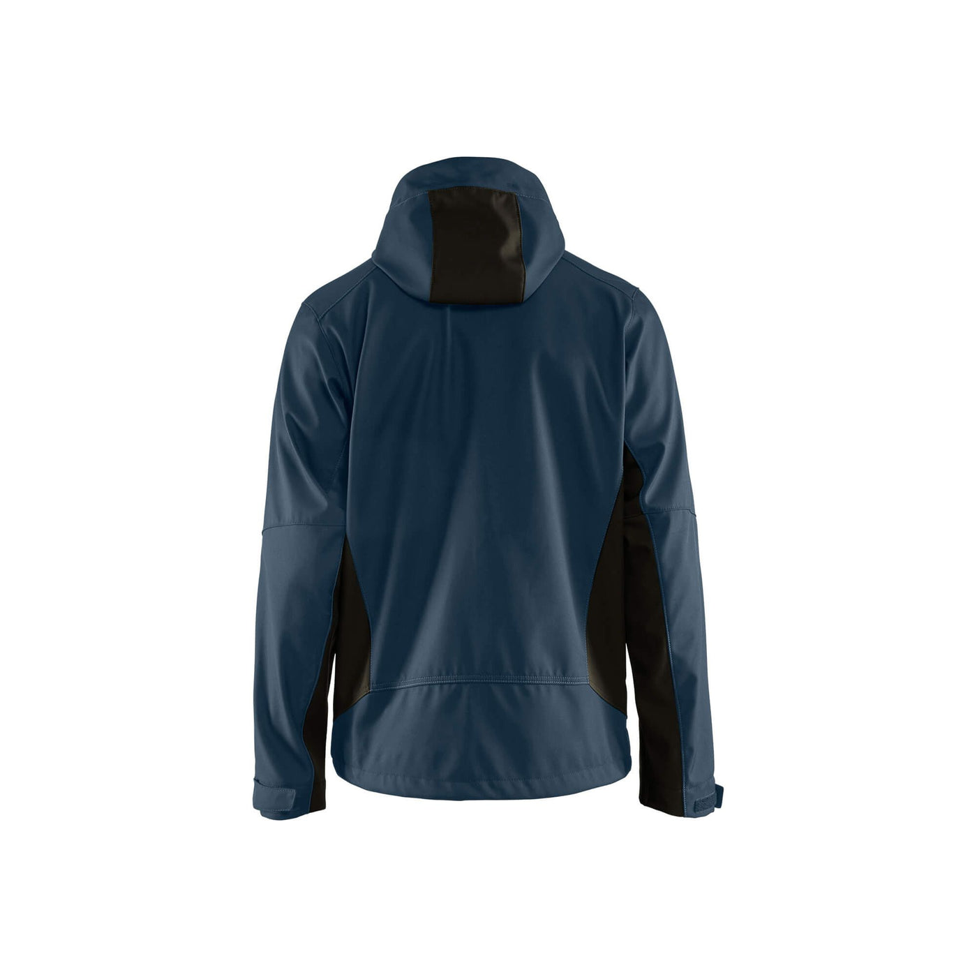 Blaklader 47532516 Hooded Softshell Jacket Dark Navy Blue/Black Rear #colour_dark-navy-black