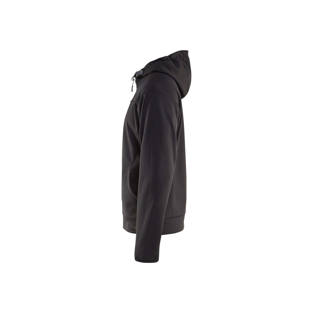 Blaklader 33632526 Hoodie Full Zip Black/Dark Grey Left #colour_black-dark-grey