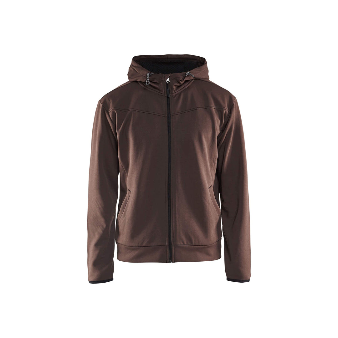 Blaklader 33632526 Hoodie Full Zip Brown/Black Main #colour_brown-black