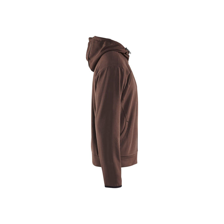 Blaklader 33632526 Hoodie Full Zip Brown/Black Right #colour_brown-black