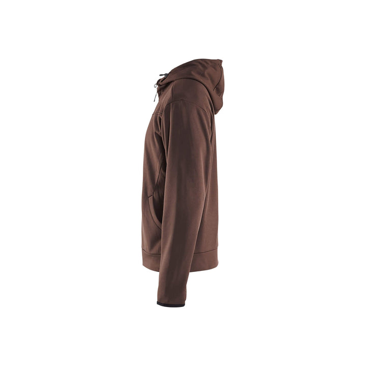 Blaklader 33632526 Hoodie Full Zip Brown/Black Left #colour_brown-black