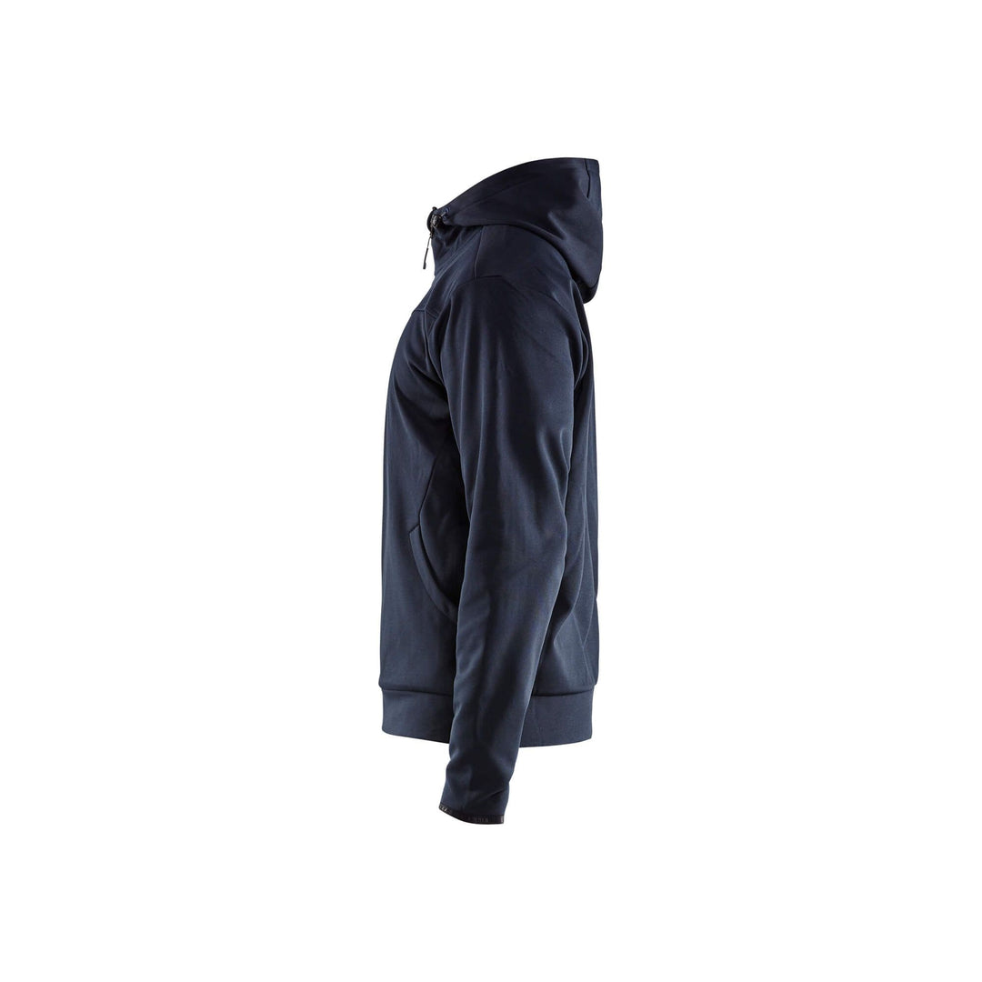 Blaklader 33632526 Hoodie Full Zip Dark Navy Blue/Black Left #colour_navy-blue-black