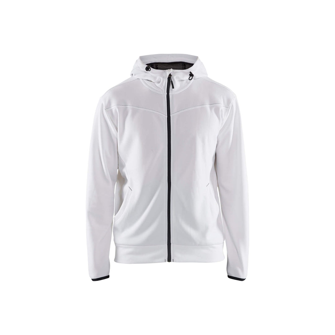 Blaklader 33632526 Hoodie Full Zip White/Dark Grey Main #colour_white-dark-grey