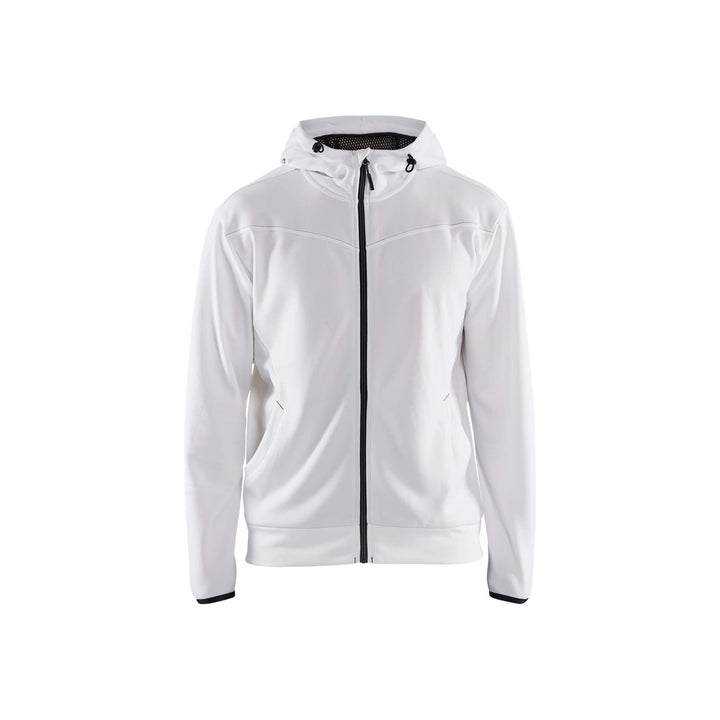 Blaklader 33632526 Hoodie Full Zip White/Dark Grey Main #colour_white-dark-grey