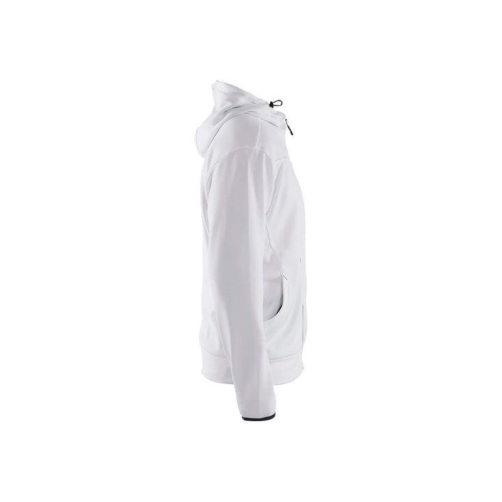 Blaklader 33632526 Hoodie Full Zip White/Dark Grey Right #colour_white-dark-grey