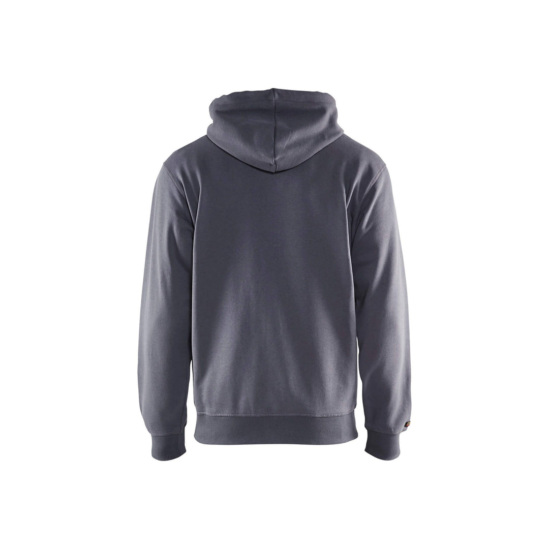 Blaklader 33661048 Hoodie Full Zip Grey Rear #colour_grey