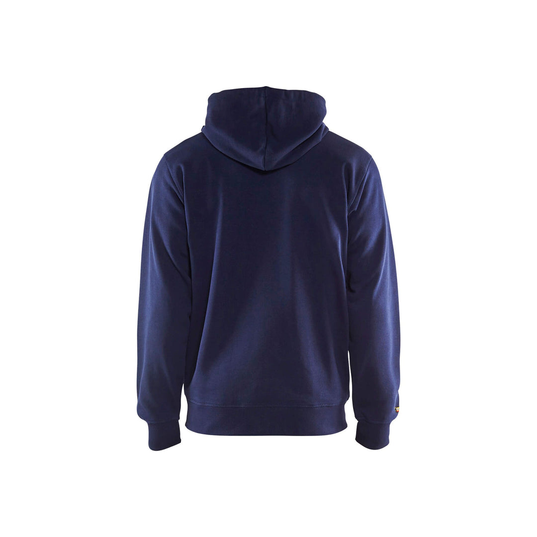 Blaklader 33661048 Hoodie Full Zip Navy Blue Rear #colour_navy-blue